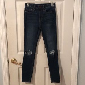 Hollister skinny jeans with ripped knees